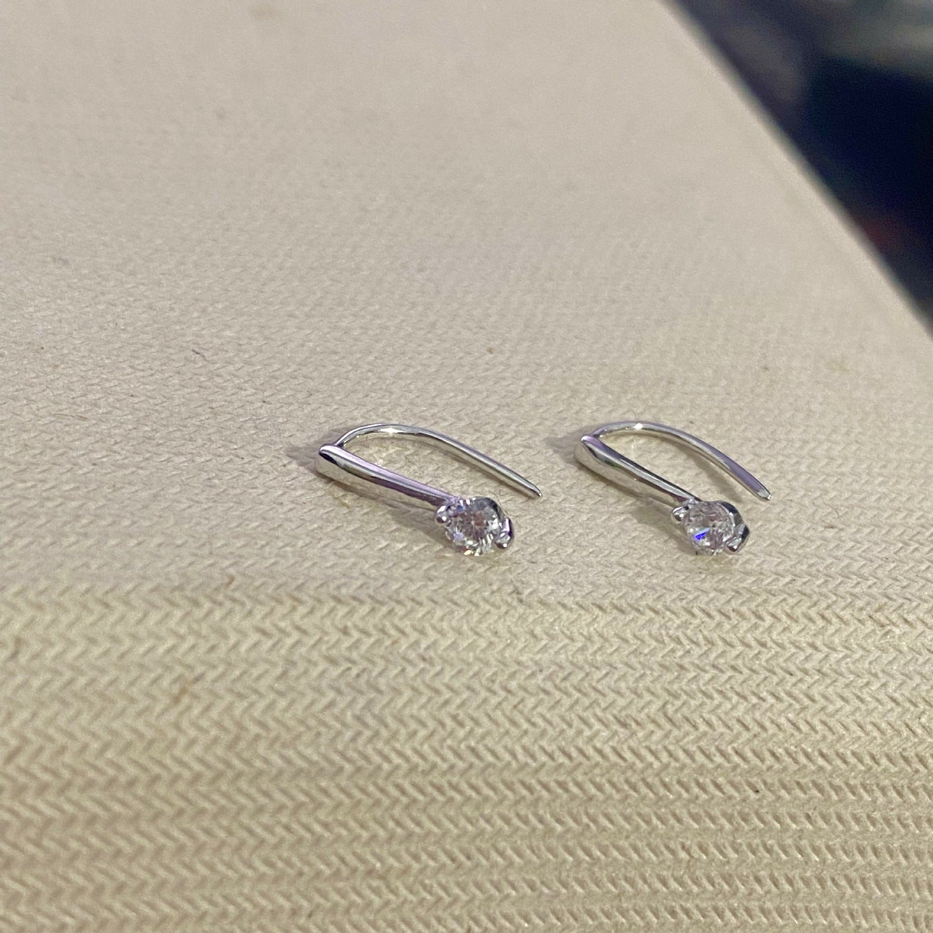 925 Sterling Silver Small Ear Hook Earrings | 18K Gold Plated Light Luxury Minimalist