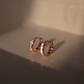 S925 Sterling Silver Shell Circle Earrings | Rose Gold Light Luxury Niche Design