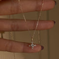 925 Sterling Silver Mini Cross Pendant Necklace | 18K Gold Ultra-Fine Sparkling Diamond