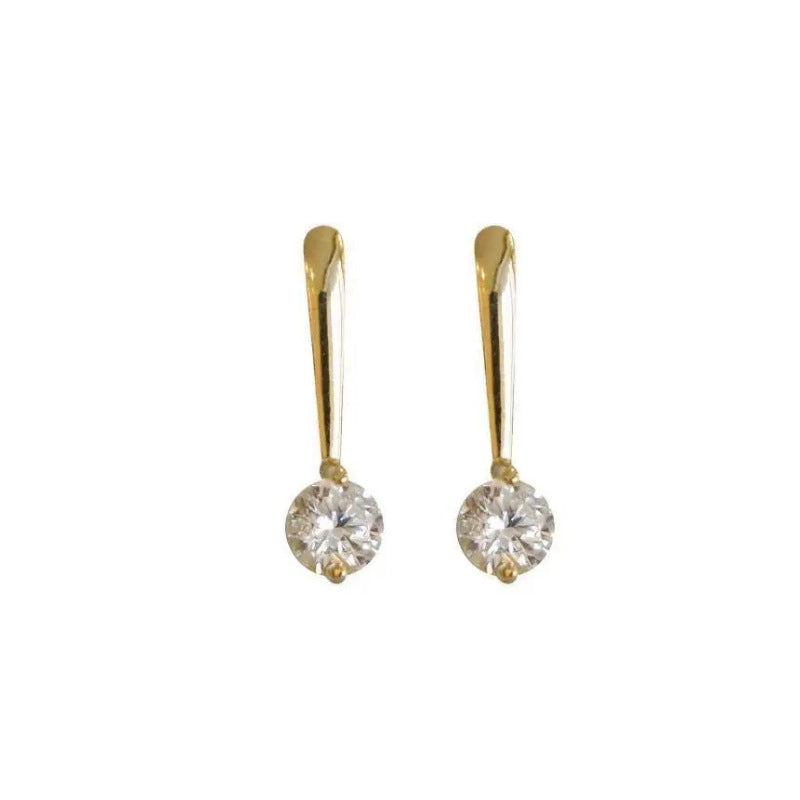 925 Sterling Silver Small Ear Hook Earrings | 18K Gold Plated Light Luxury Minimalist