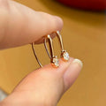 925 Sterling Silver Small Ear Hook Earrings | 18K Gold Plated Light Luxury Minimalist