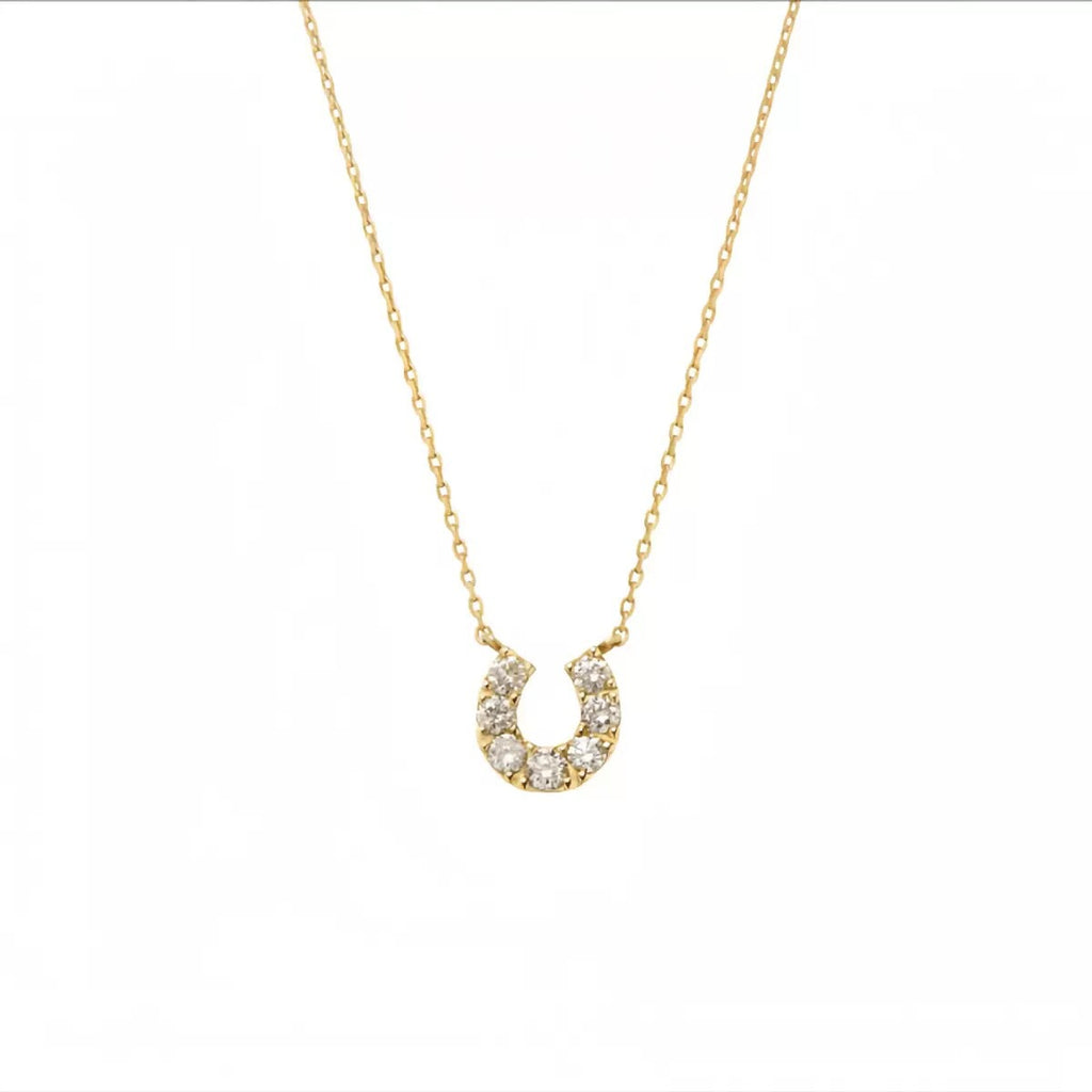 S925 Sterling Silver Mini Horseshoe Necklace | 18K Gold Plated U-Shape Clavicle Chain